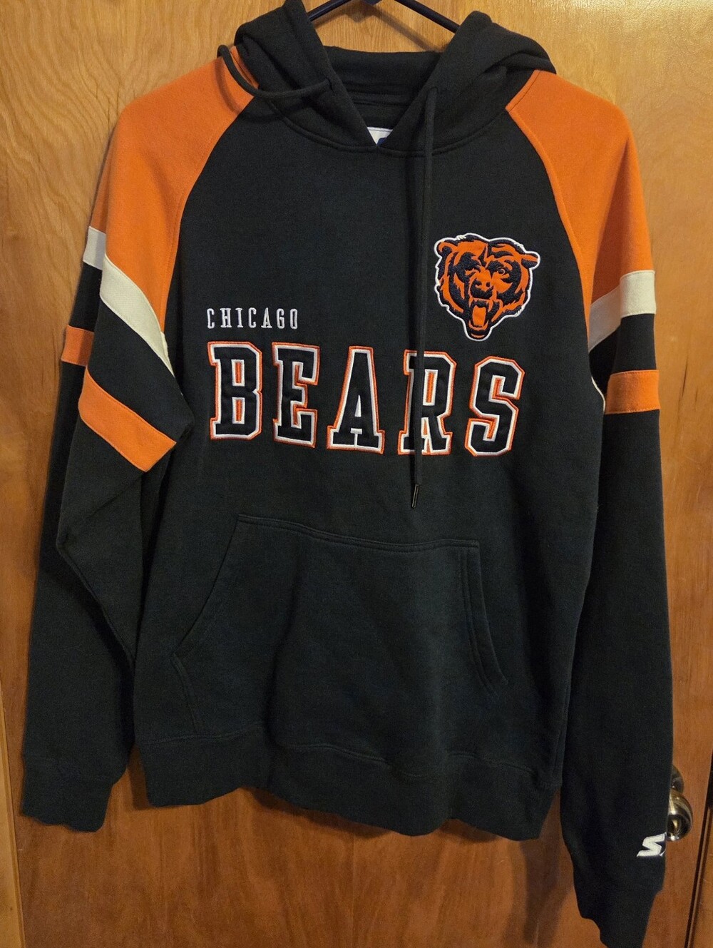 Chicago Bears Starter Pullover Hooded Sweatshirt Hoodie Men’s Navy Blue Size M